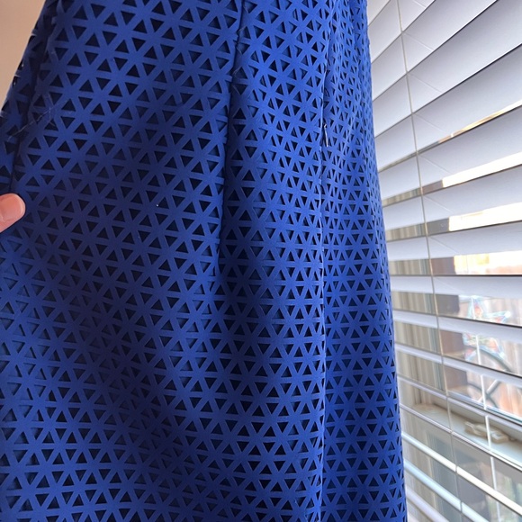 Tracy Reese Cobalt Blue Textured Midi Dress - Picture 2 of 4